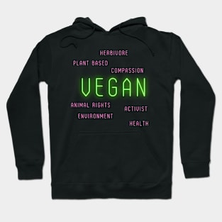 Vegan Word Cloud Hoodie